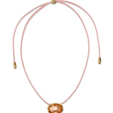 Marisol Necklace 18k Gold Plated, Cord, Glass Stones