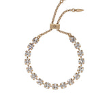 Milly Slider Bracelet 18k Gold Plated, Glass Stones