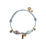 Samira Bracelet Satin Cord, Shell , Stone