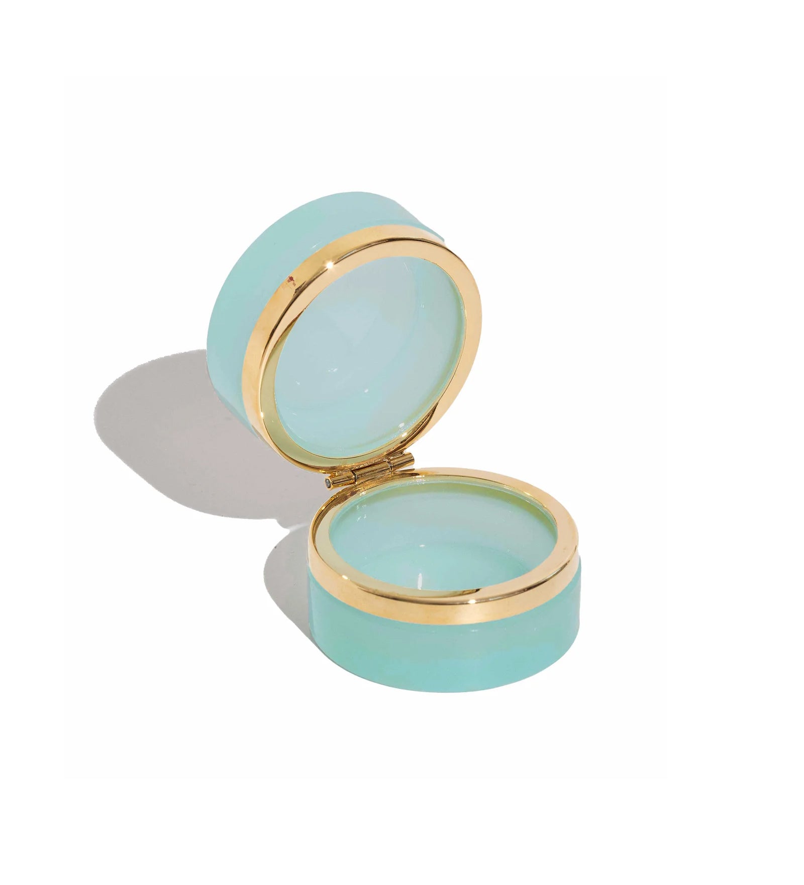 Small Round Opaline Glass Box Opaline Glass Box