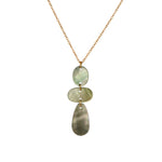 Mixed Shape Mother of Pearl Necklace 18k Gold Plated, Mother of Pearl
