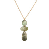 Mixed Shape Mother of Pearl Necklace 18k Gold Plated, Mother of Pearl