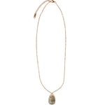 Trapezoid Mother of Pearl Necklace 18k Rose Gold Plated, Mother of Pearl