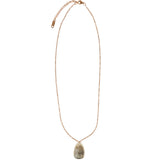 Trapezoid Mother of Pearl Necklace 18k Rose Gold Plated, Mother of Pearl