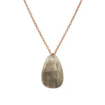 Trapezoid Mother of Pearl Necklace 18k Rose Gold Plated, Mother of Pearl