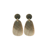 Black Mother of Pearl Geometric Earrings