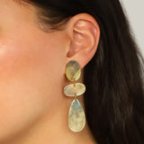 Black Mother of Pearl Dangle Earrings