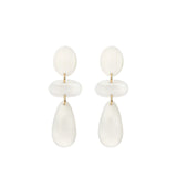 White Mother of Pearl Dangle Earrings