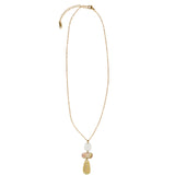 Mixed Shape Mother of Pearl Necklace 18k Gold Plated, Mother of Pearl