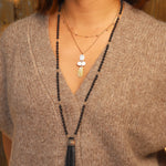 Mixed Shape Mother of Pearl Necklace 18k Gold Plated, Mother of Pearl