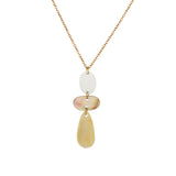 Mixed Shape Mother of Pearl Necklace 18k Gold Plated, Mother of Pearl