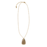 Trapezoid Mother of Pearl Necklace 18k Gold Plated, Mother of Pearl