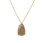 Trapezoid Mother of Pearl Necklace 18k Gold Plated, Mother of Pearl