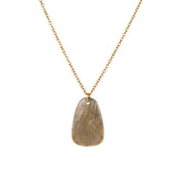 Trapezoid Mother of Pearl Necklace 18k Gold Plated, Mother of Pearl