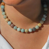 Lunita Luz-Chunky Beaded Necklace | 12mm-Necklaces-Blue Ruby Jewellery-Vancouver Canada