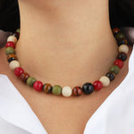Lunita Luz-Mixed Shape Chunky Stone Necklace | 12mm-Necklaces-Blue Ruby Jewellery-Vancouver Canada