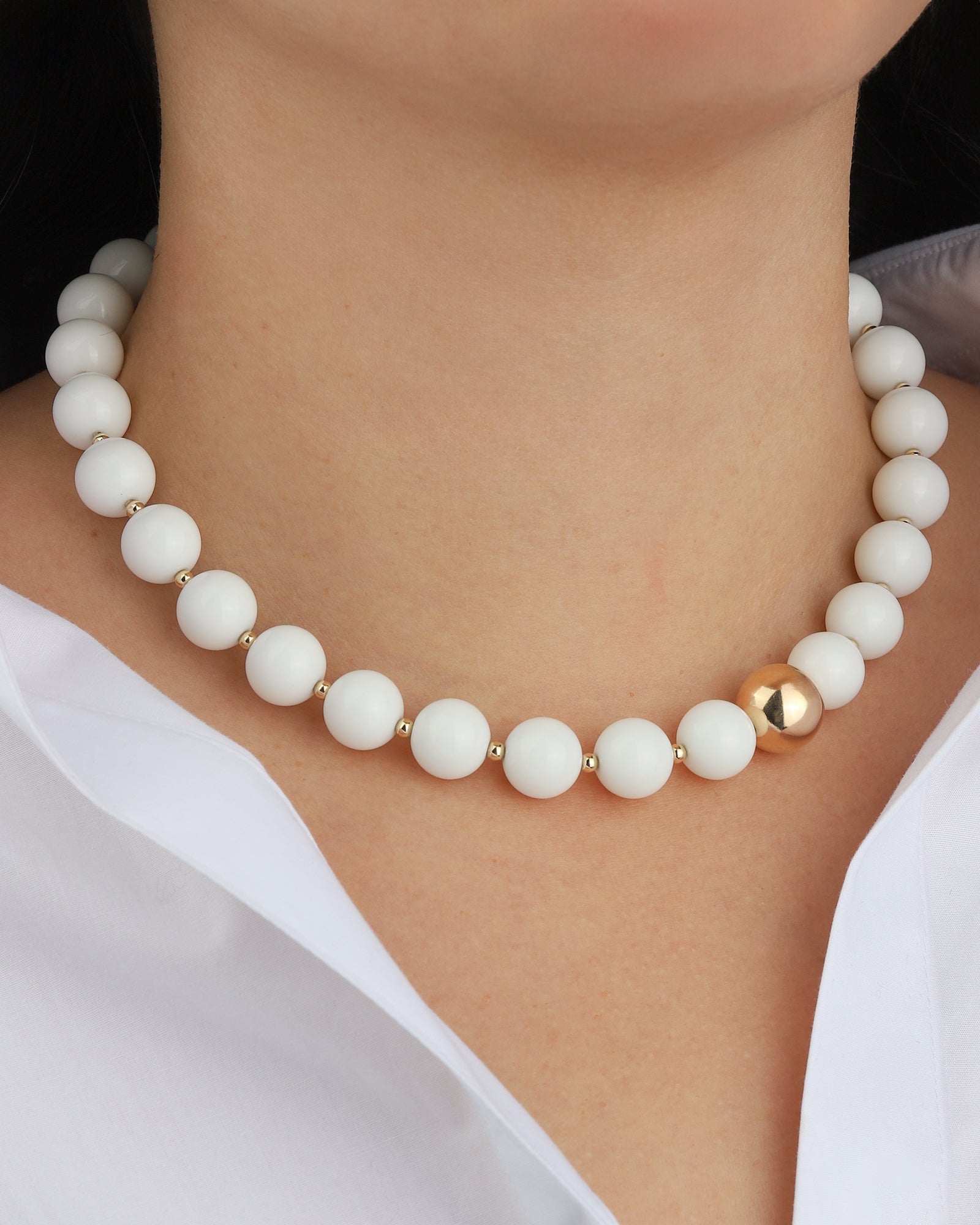 Lunita Luz-Mixed Shape Chunky Stone Necklace | 12mm-Necklaces-Blue Ruby Jewellery-Vancouver Canada
