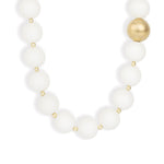 Lunita Luz-Mixed Shape Chunky Stone Necklace | 12mm-Necklaces-Gold, White Jade-Blue Ruby Jewellery-Vancouver Canada