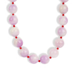 Mixed Shape Chunky Stone Necklace | 14mm Gold, Purple Jade, Coral