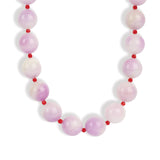 Mixed Shape Chunky Stone Necklace | 14mm Gold, Purple Jade, Coral