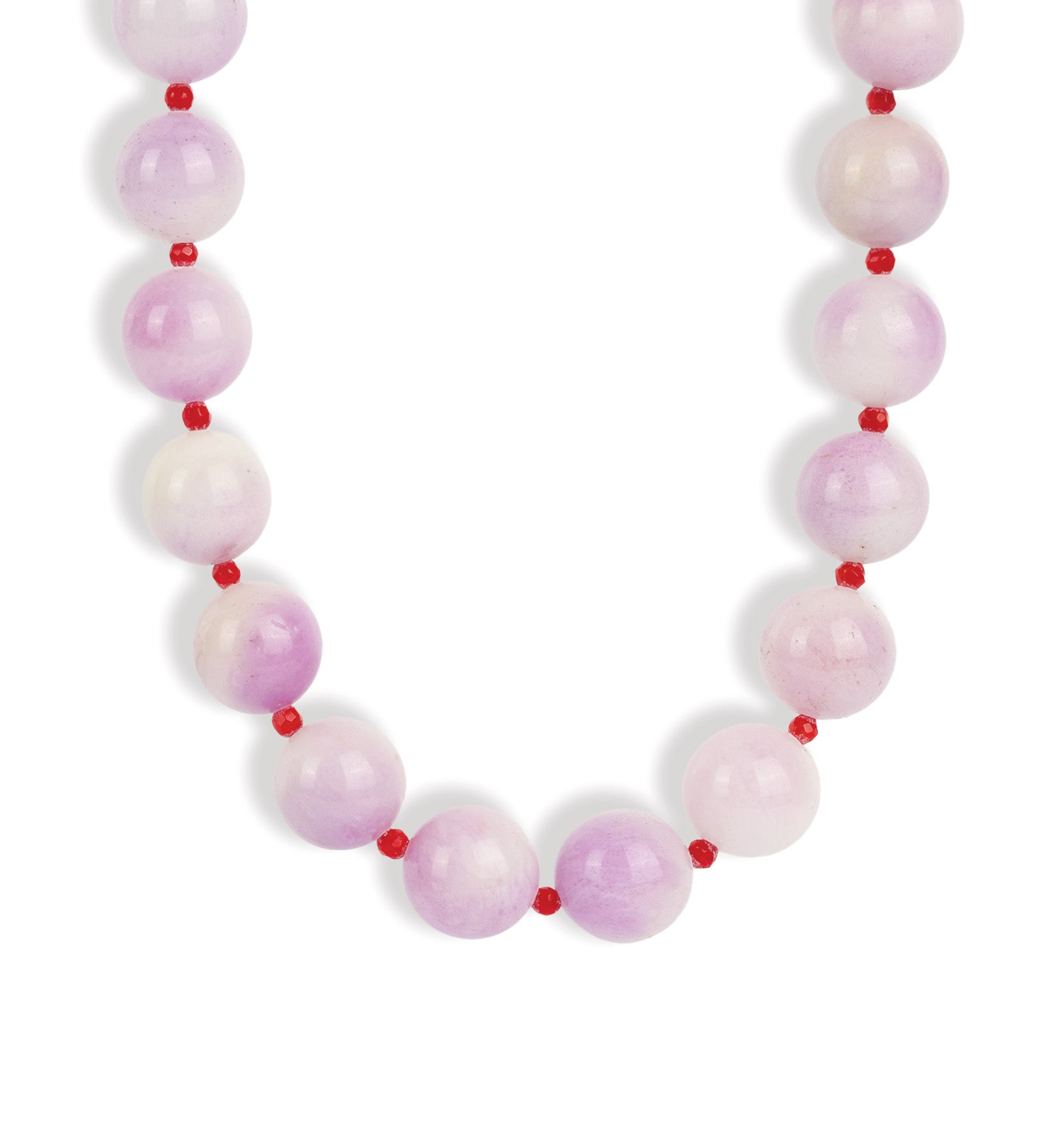Mixed Shape Chunky Stone Necklace | 14mm Gold, Purple Jade, Coral