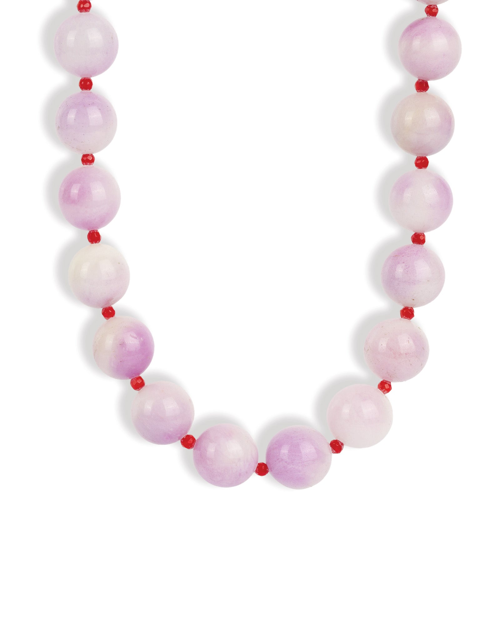Mixed Shape Chunky Stone Necklace | 14mm Gold, Purple Jade, Coral