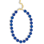 Mixed Shape Chunky Stone Necklace | 14mm Gold, Blue Jade, Sodalite