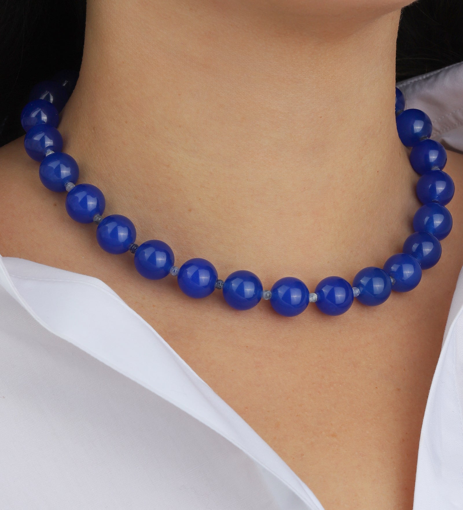Lunita Luz-Mixed Shape Chunky Stone Necklace | 14mm-Necklaces-Blue Ruby Jewellery-Vancouver Canada