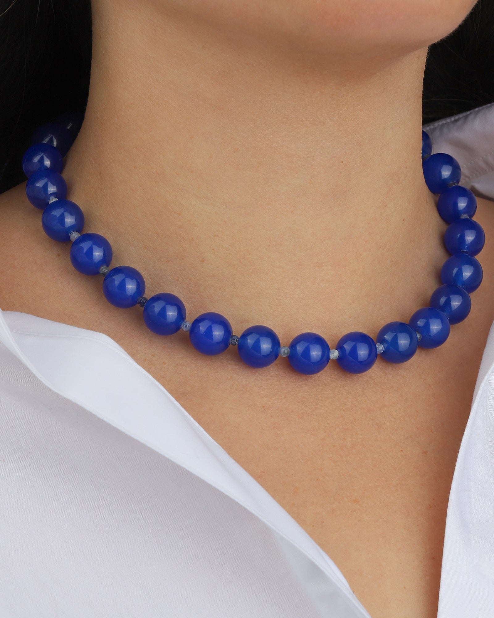 Lunita Luz-Mixed Shape Chunky Stone Necklace | 14mm-Necklaces-Blue Ruby Jewellery-Vancouver Canada