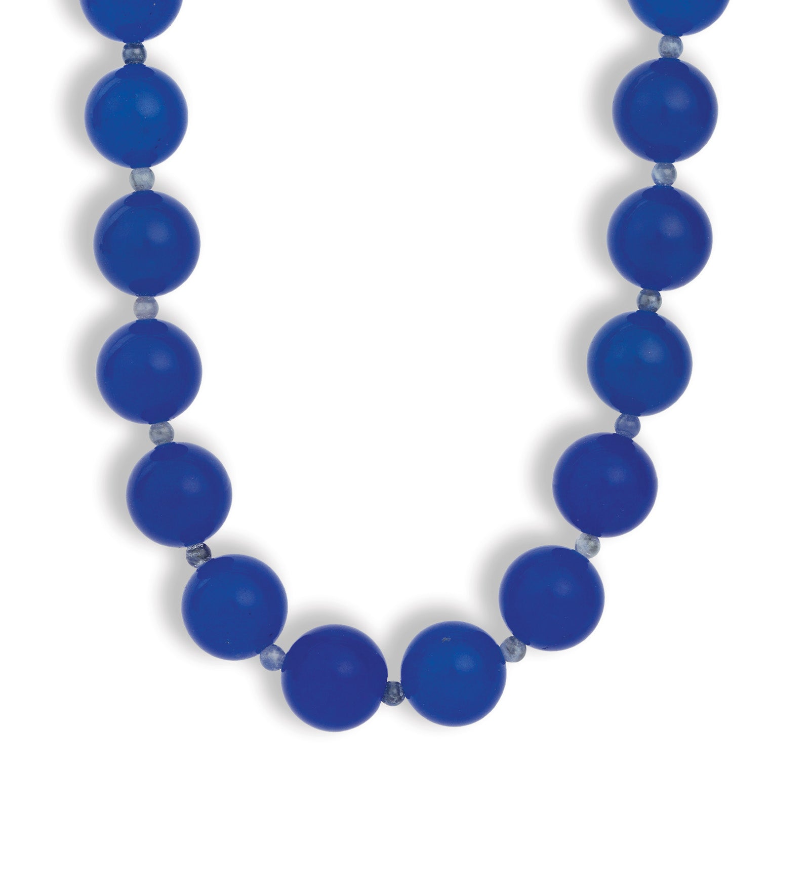 Mixed Shape Chunky Stone Necklace | 14mm Gold, Blue Jade, Sodalite