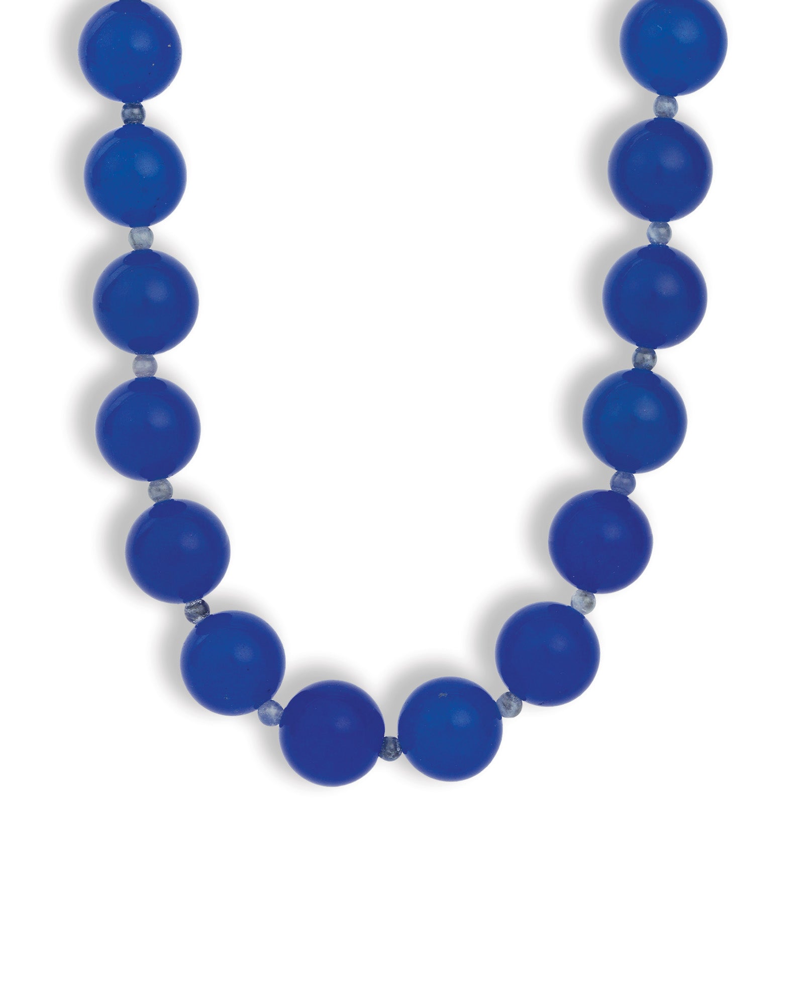 Mixed Shape Chunky Stone Necklace | 14mm Gold, Blue Jade, Sodalite