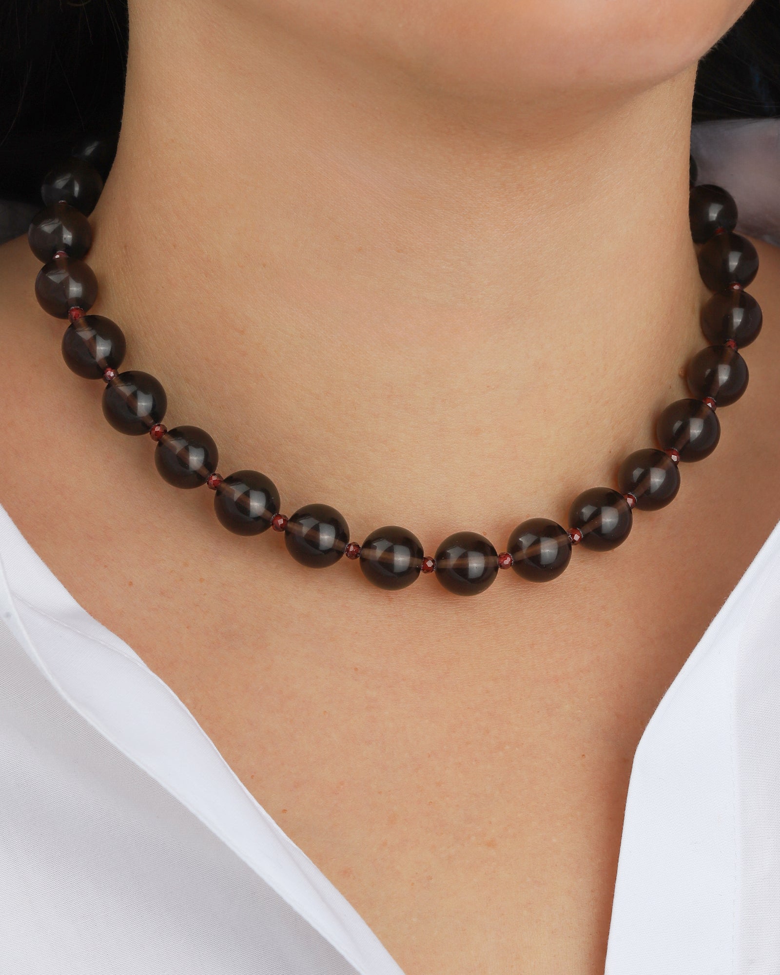 Lunita Luz-Mixed Shape Chunky Stone Necklace | 12mm-Necklaces-Blue Ruby Jewellery-Vancouver Canada