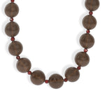 Mixed Shape Chunky Stone Necklace | 12mm Gold, Ice Obsidian, Garnet