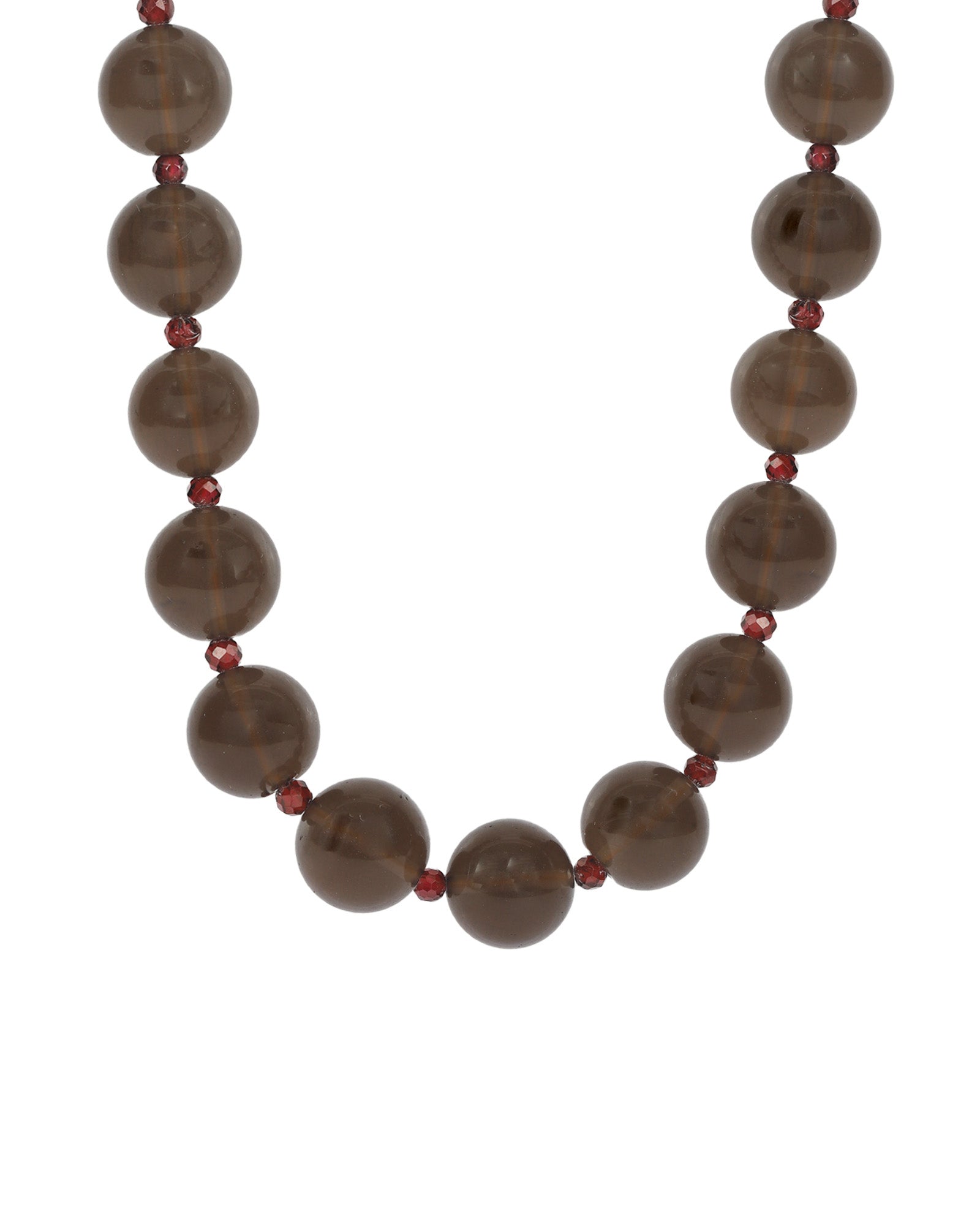 Lunita Luz-Mixed Shape Chunky Stone Necklace | 12mm-Necklaces-Gold, Ice Obsidian, Garnet-Blue Ruby Jewellery-Vancouver Canada