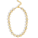 Mixed Shape Chunky Stone Necklace | 12mm Gold, Riverstone, Pietersite