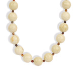 Mixed Shape Chunky Stone Necklace | 12mm Gold, Riverstone, Pietersite