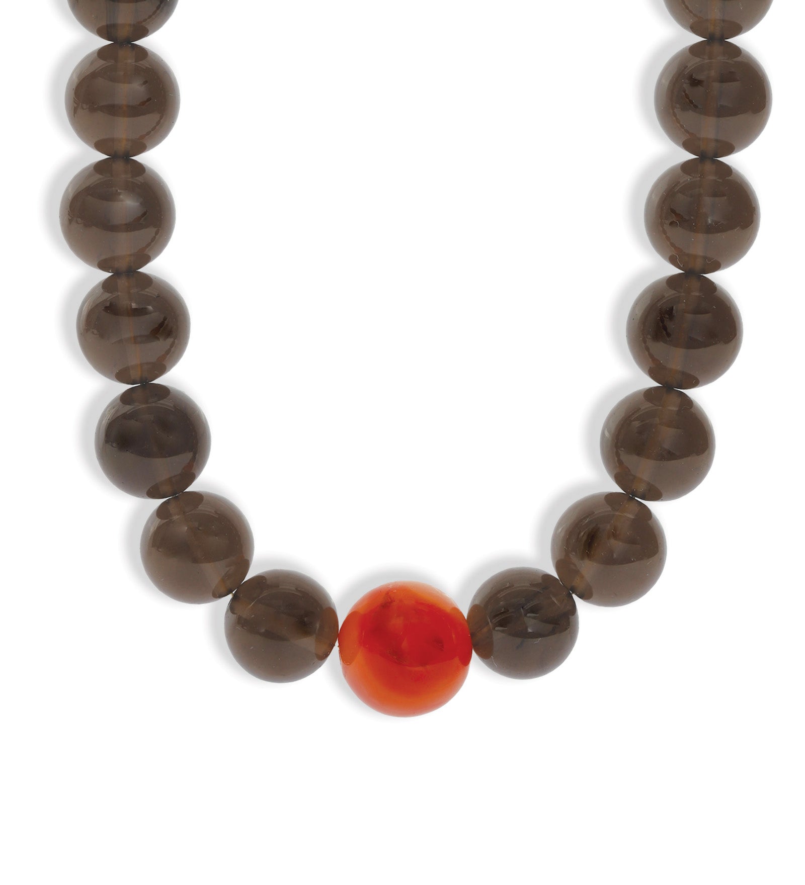 Mixed Shape Chunky Stone Necklace | 14mm Gold, Ice Obsidian, Carnelian