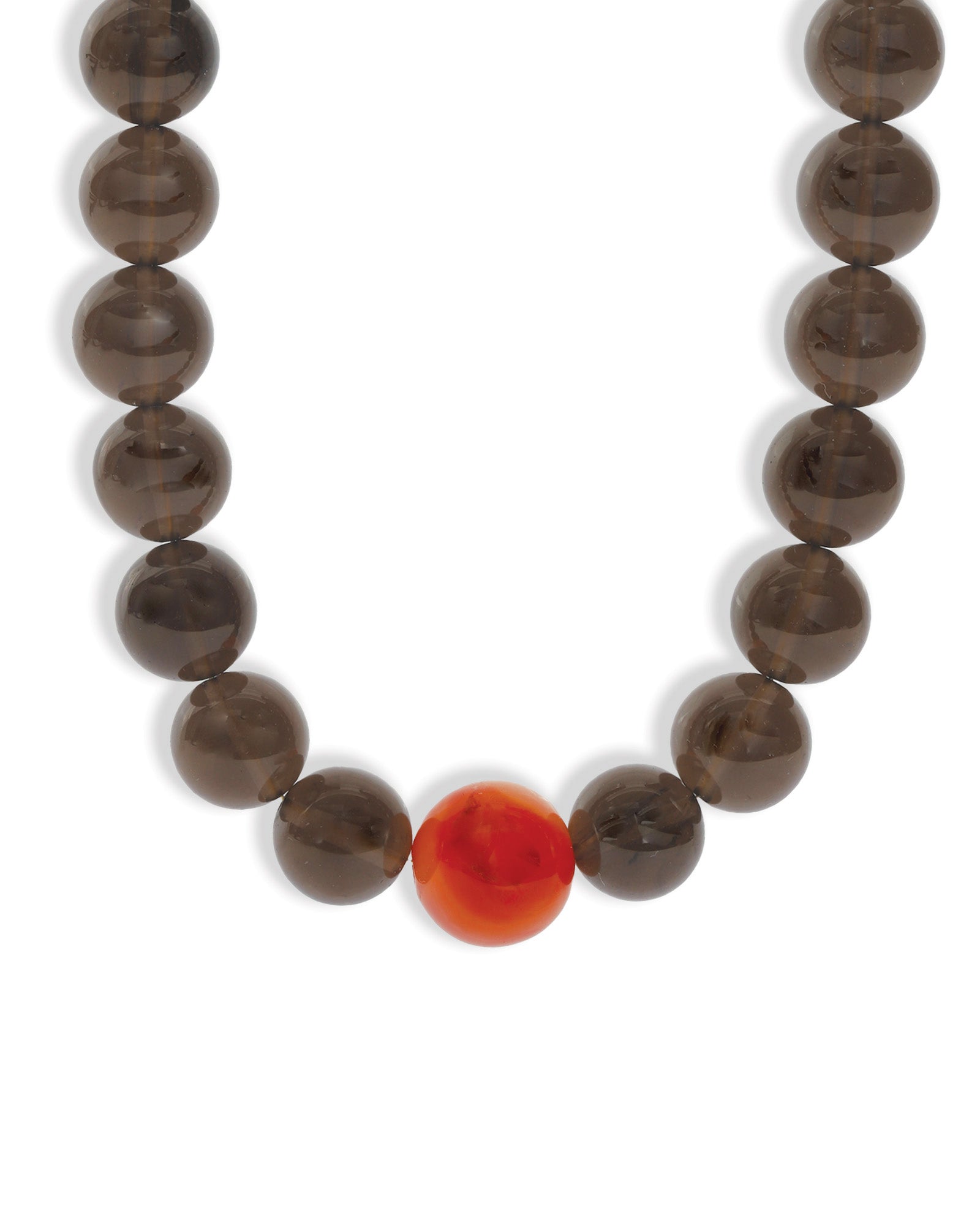 Mixed Shape Chunky Stone Necklace | 14mm Gold, Ice Obsidian, Carnelian