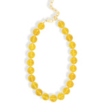 Mixed Shape Chunky Stone Necklace | 14mm Gold, Citrine
