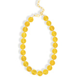 Mixed Shape Chunky Stone Necklace | 14mm Gold, Citrine