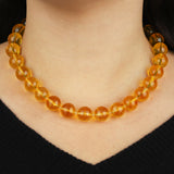 Mixed Shape Chunky Stone Necklace | 14mm Gold, Citrine