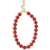 Mixed Shape Chunky Stone Necklace | 14mm Gold, Carnelian, Mandarin Garnet
