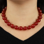 Mixed Shape Chunky Stone Necklace | 14mm Gold, Carnelian, Mandarin Garnet