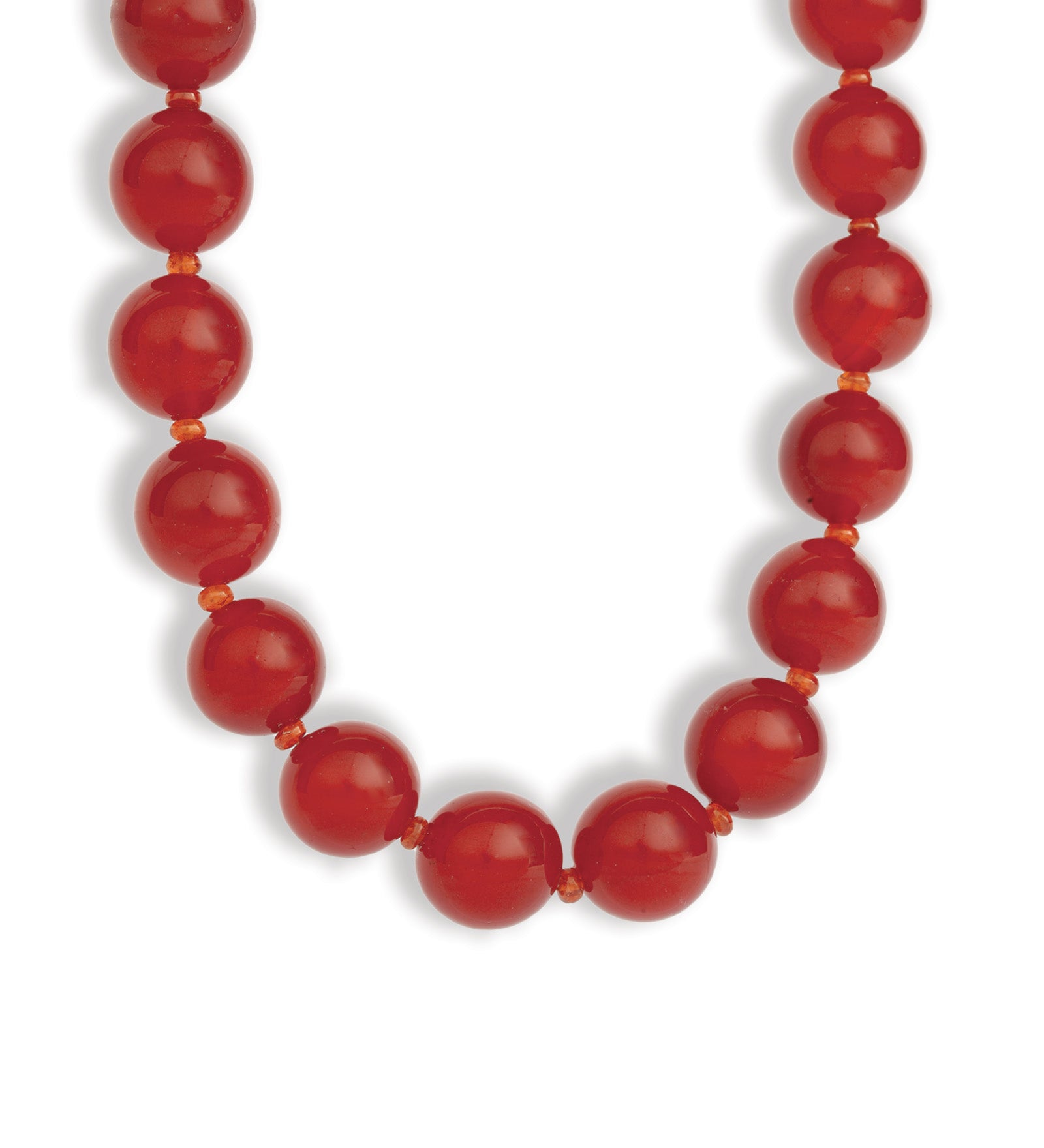 Mixed Shape Chunky Stone Necklace | 14mm Gold, Carnelian, Mandarin Garnet