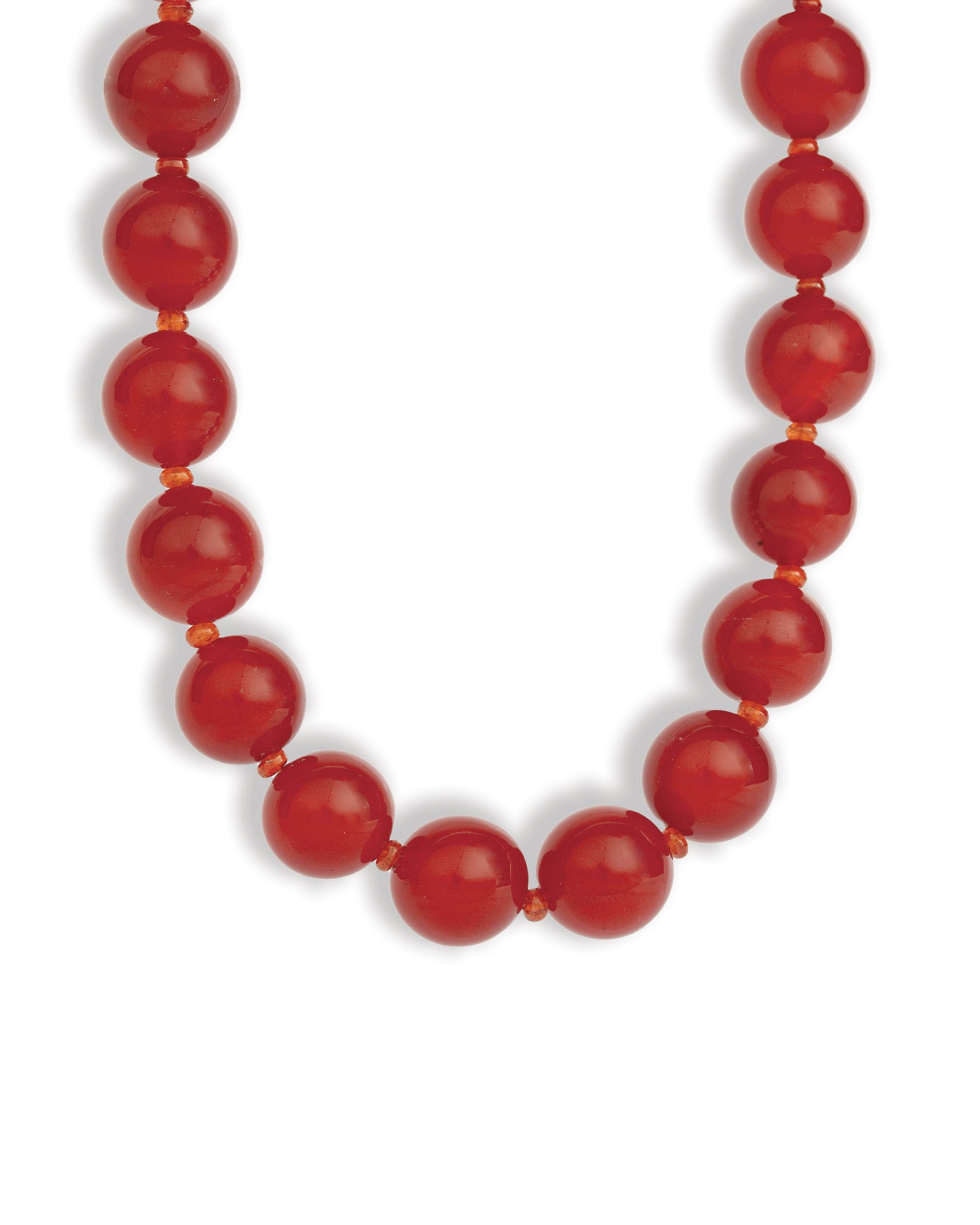 Mixed Shape Chunky Stone Necklace | 14mm Gold, Carnelian, Mandarin Garnet