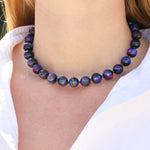 Lunita Luz-Galaxy Tiger Eye Chunky Beaded Necklace | 12mm-Necklaces-Blue Ruby Jewellery-Vancouver Canada
