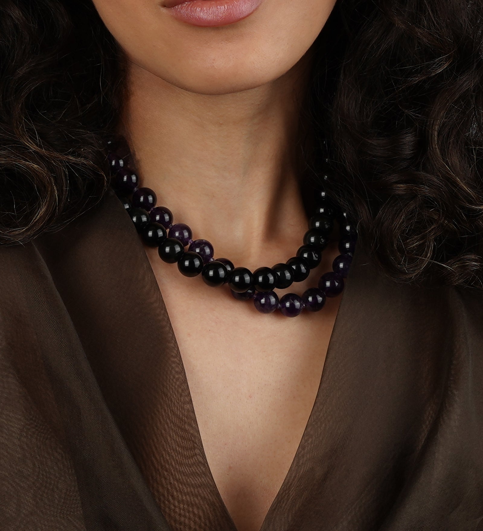 Lunita Luz-Mixed Shape Chunky Stone Necklace | 12mm-Necklaces-Blue Ruby Jewellery-Vancouver Canada