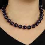 Mixed Shape Chunky Stone Necklace | 14mm Silver, Amethyst, Pink Amethyst