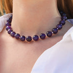Lunita Luz-Amethyst Chunky Beaded Necklace | 14mm-Necklaces-Blue Ruby Jewellery-Vancouver Canada
