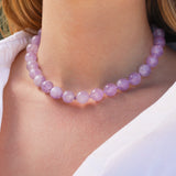 Lunita Luz-Light Amethyst Chunky Beaded Necklace | 12mm-Necklaces-Blue Ruby Jewellery-Vancouver Canada